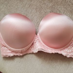 2 bras- Pink strapless push up bra